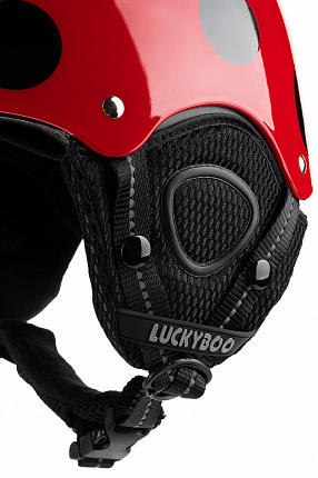Детский сноубородический шлем LUCKYBOO - PLAY красный вид 6