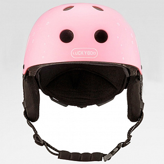 Детский сноубородический шлем LUCKYBOO - PLAY розовый вид 1