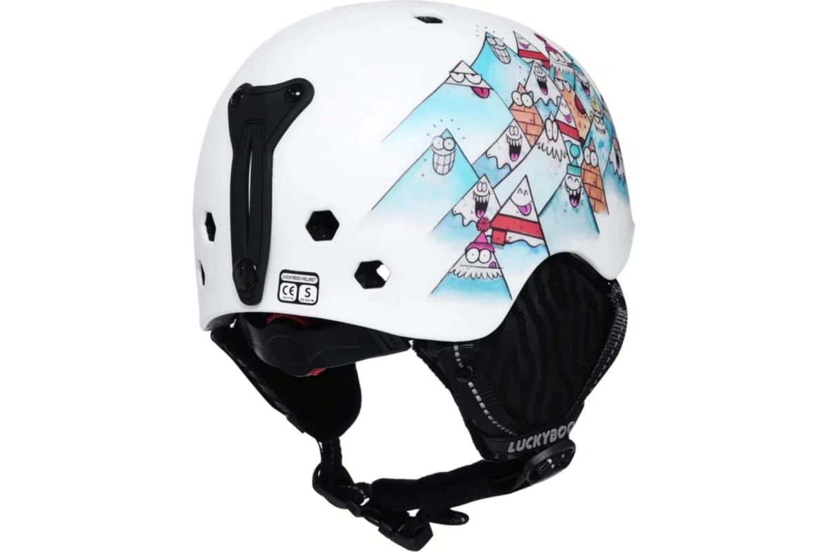 Детский сноубородический шлем LUCKYBOO - FUTURE белый-горы вид 3