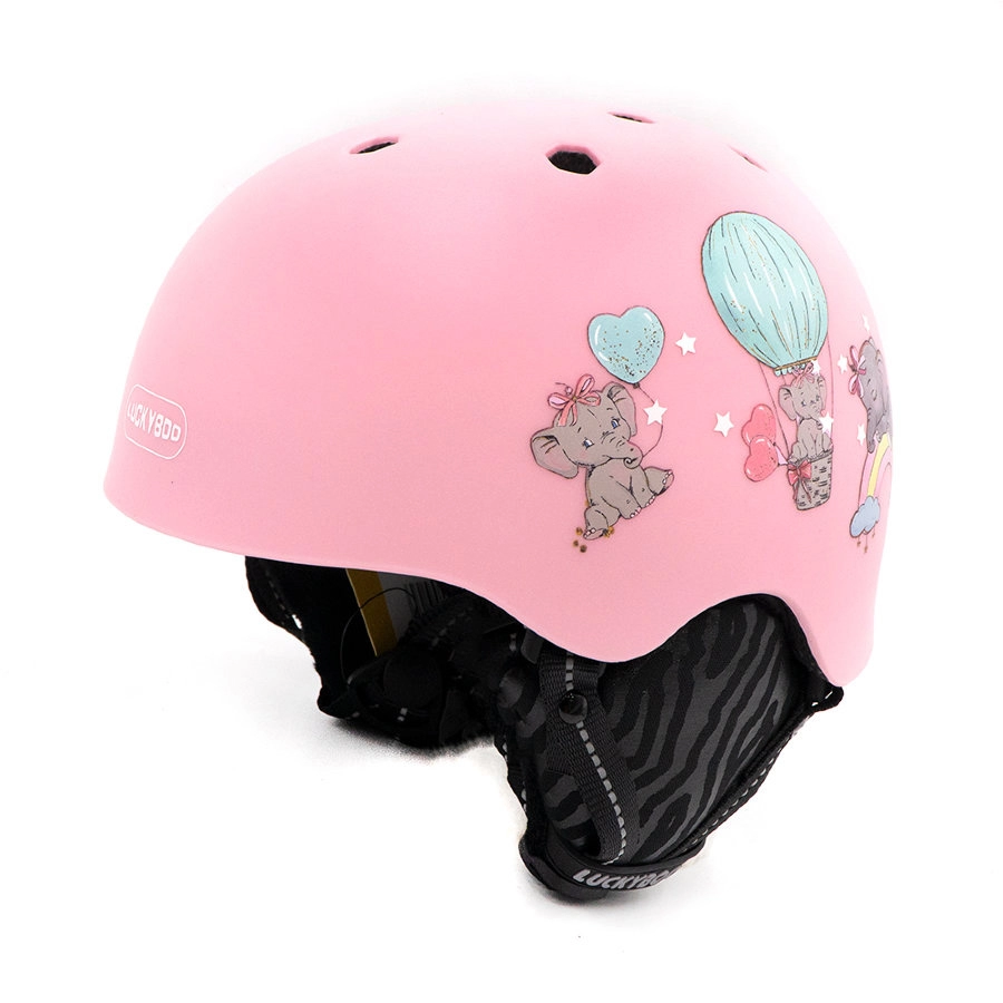 Детский сноубородический шлем LUCKYBOO - FUTURE розовый вид 2