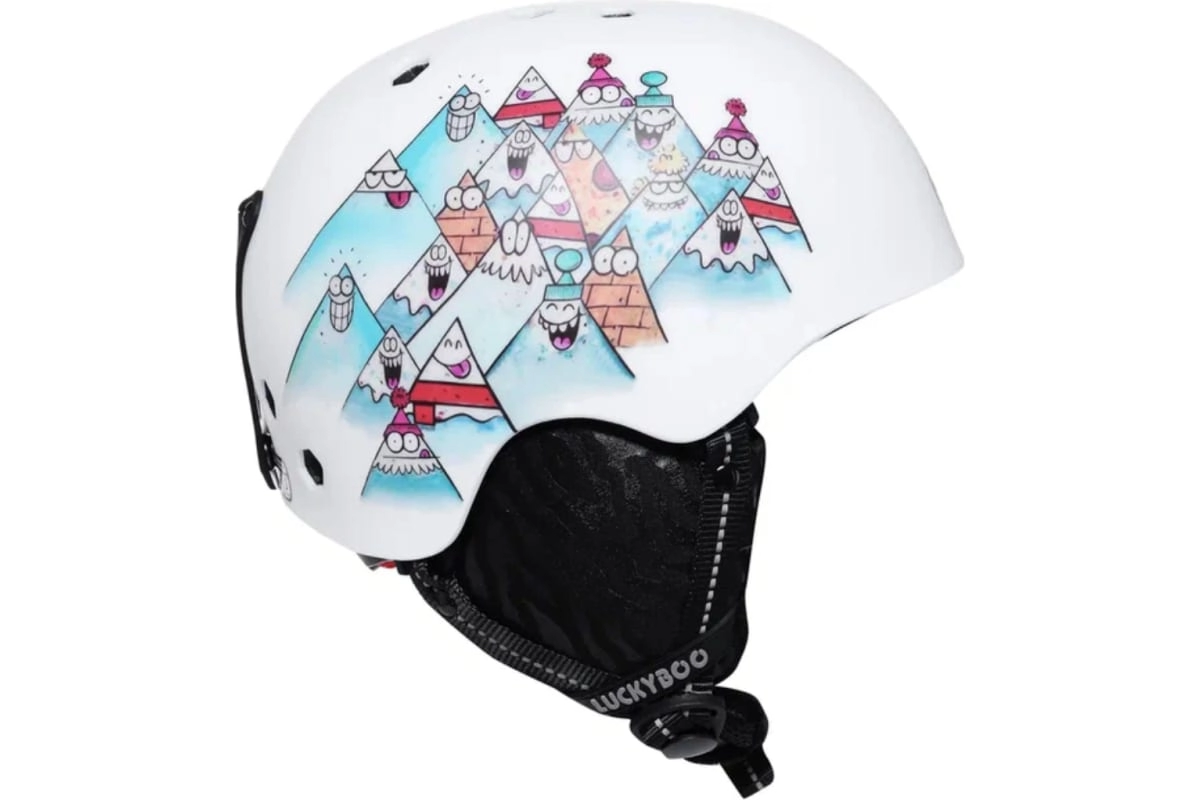 Детский сноубородический шлем LUCKYBOO - FUTURE белый-горы вид 1