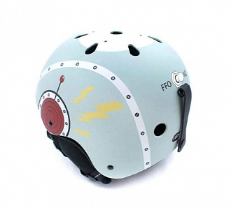 Детский сноубородический шлем LUCKYBOO - PLAY серый вид 1