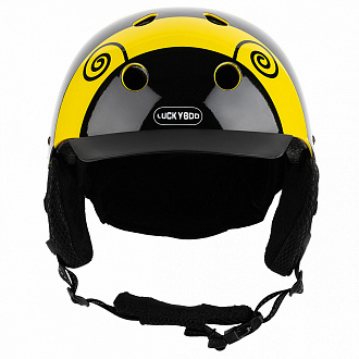 Детский сноубородический шлем LUCKYBOO - PLAY желтый вид 1