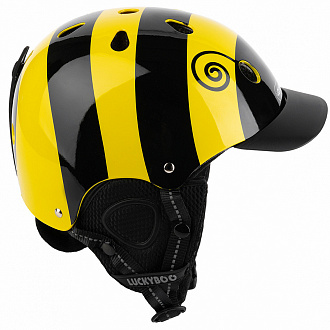 Детский сноубородический шлем LUCKYBOO - PLAY желтый вид 2
