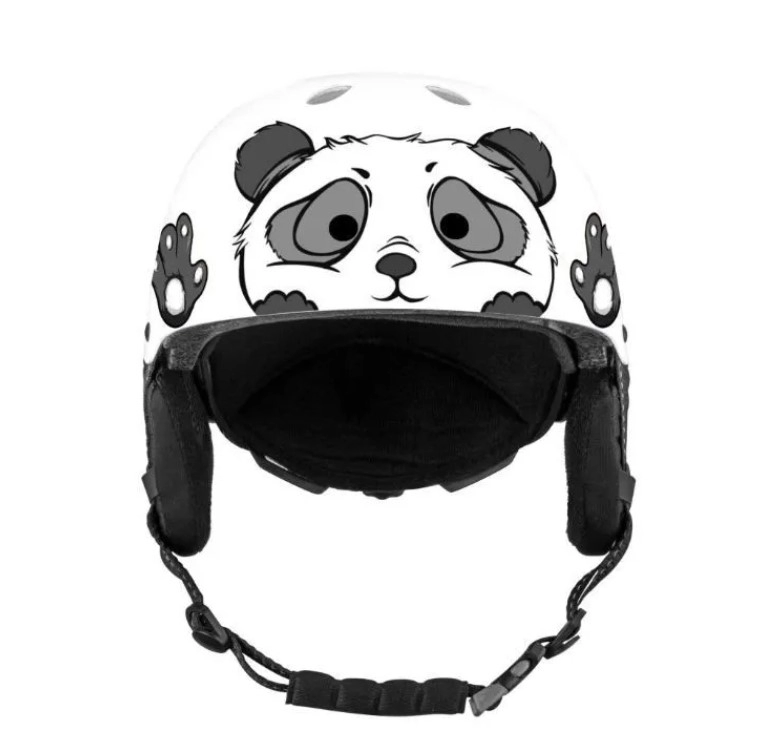 Детский сноубородический шлем LUCKYBOO - PLAY белый вид 1