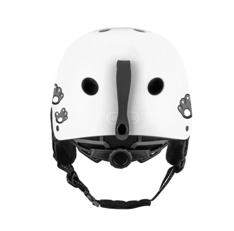 Детский сноубородический шлем LUCKYBOO - PLAY белый вид 2