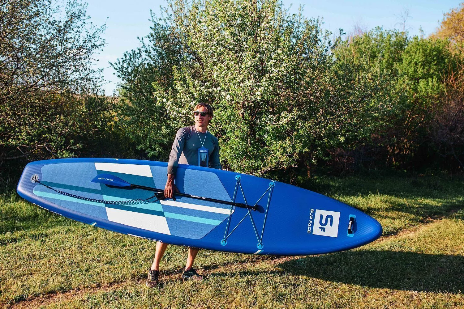 Доска SUP надувная SUP face Basic 12'6"x32"x6" вид 14