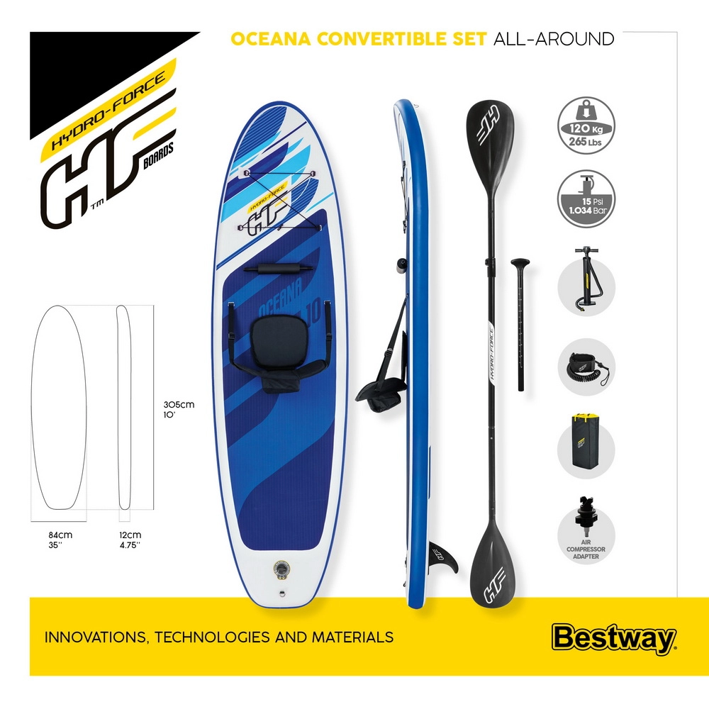 Доска SUP надувная BESTWAY HYDRO FORCE Oceana 10' вид 14