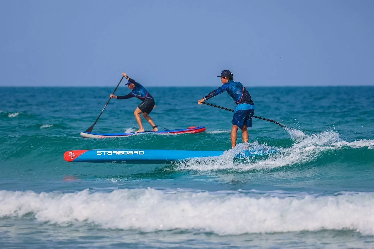 Жесткий сапборд Starboard Gen R Blue Carbon Sandwich 14'0" х 25" с чехлом (2025) вид 14