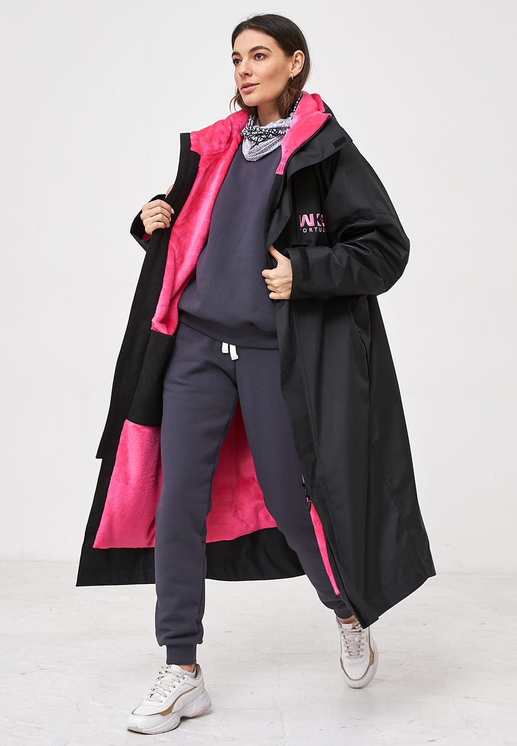 Парка TORTUGA TEAMLINE fit (Черный/Фуксия)