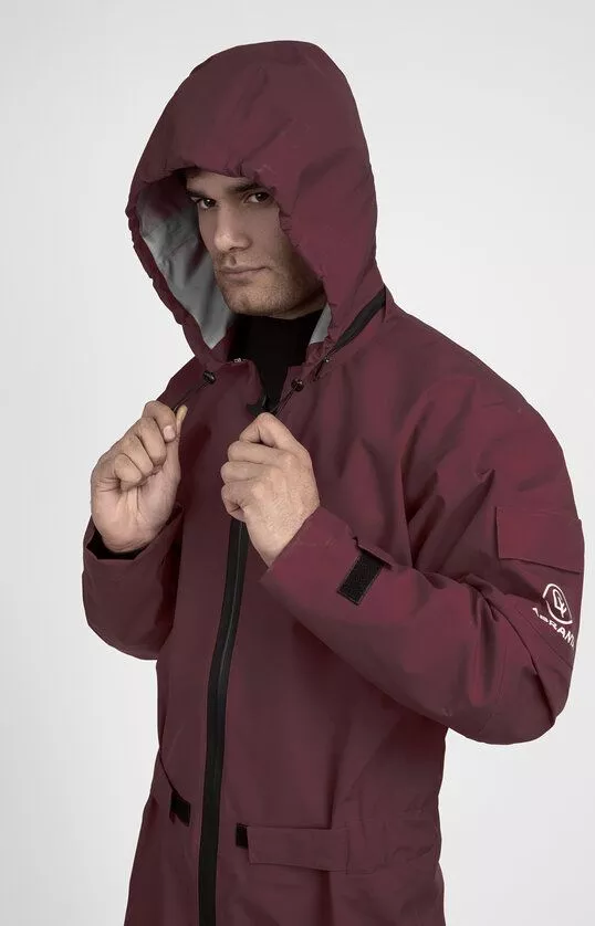 Сухой гидрокостюм Абранта Comfort Plus Vine Red с усилением коленей мужской на рост 173-178 вид 6