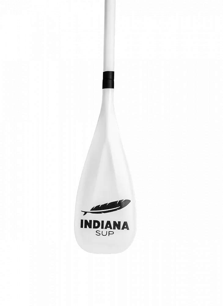 Белое весло для SUP карбоновое Indiana двухчастное 81 In2 с чехлом (2025) вид 5