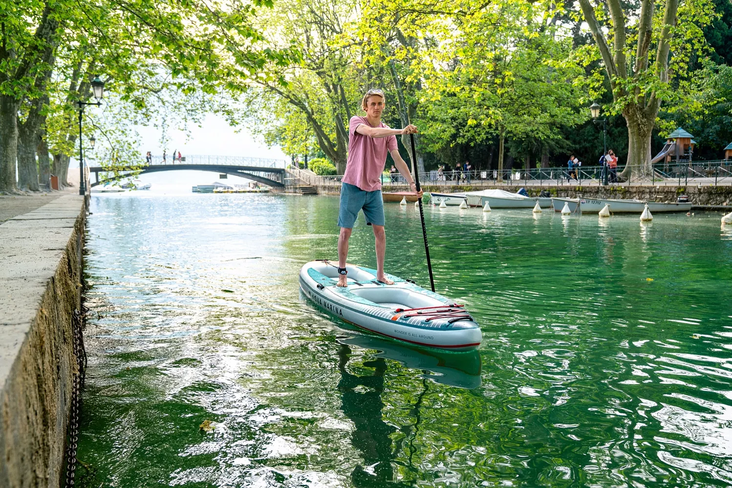 Доска SUP надувная Aqua Marina Cascade Tandem гибрид САП/КАЯК 13'2" (2024) вид 19