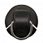 Рым чёрный пластиковый круглый с мет.кольцом.диаметр 8 см