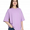 Футболка SUP face унисекс оверсайз (нежно-сиреневый) на рост 175 см