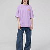 Футболка SUP face унисекс оверсайз с вышивкой (нежно-сиреневый), на рост 175