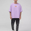 Футболка SUP face унисекс оверсайз с вышивкой (нежно-сиреневый), на рост 175