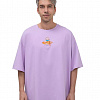 Футболка SUP face унисекс оверсайз с вышивкой (нежно-сиреневый), на рост 175