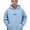Худи SUP face унисекс оверсайз с вышивкой (голубой), на рост 175 см