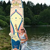 Надувной сап-каяк iTaoStar Daisy Chic 11'6''x35"x6" grey