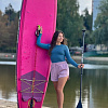Рашгард женский SUP face синий, длинный рукав (XS)