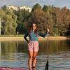 Рашгард женский SUP face синий, длинный рукав (XS)