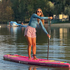 Рашгард женский SUP face синий, длинный рукав (XS)