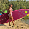 Рашгард женский SUP face розовый, короткий рукав (XS)