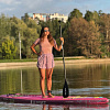 Рашгард женский SUP face розовый, короткий рукав (XS)