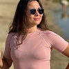 Рашгард женский SUP face розовый, короткий рукав (XS)