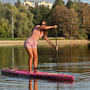 Рашгард женский SUP face розовый, короткий рукав (XS)
