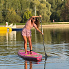Рашгард женский SUP face розовый, короткий рукав (XS)