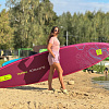 Рашгард женский SUP face розовый, короткий рукав (XS)