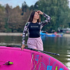 Женский рашгард SUP face «Тропическая ночь», длинный рукав (XS)