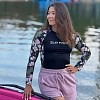 Женский рашгард SUP face «Тропическая ночь», длинный рукав (XS)