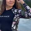 Женский рашгард SUP face «Тропическая ночь», длинный рукав (XS)