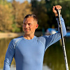 Рашгард мужской SUP face синий, длинный рукав (XXXL)