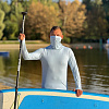 Рашгард мужской SUP face светло-голубой с длинным рукавом, капюшоном и маской (XXXL)