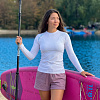 Рашгард женский SUP face белый, длинный рукав (XL)
