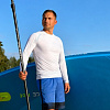 Рашгард мужской SUP face белый, длинный рукав (Размер XXXL)