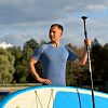 Рашгард мужской SUP face синий, короткий рукав (Размер XXXL)