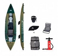 Каяк надувной одно-двухместный для рыбалки Aqua Marina Caliber-398