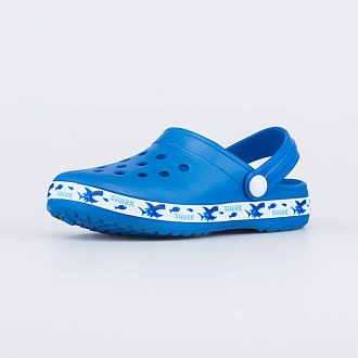 Пляжная детская ЭВА обувь Сабо синий Shark