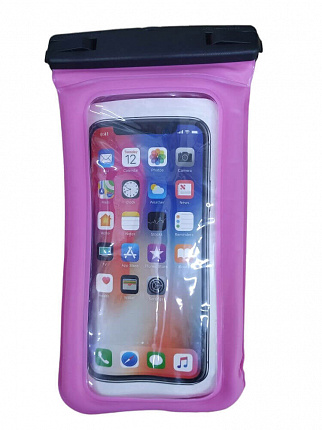 Водонепроницаемый чехол для смартфона нетонущий розовый