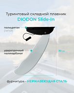Складной туринговый плавник DIODON SLIDE-IN черный без рисунка на лопасти