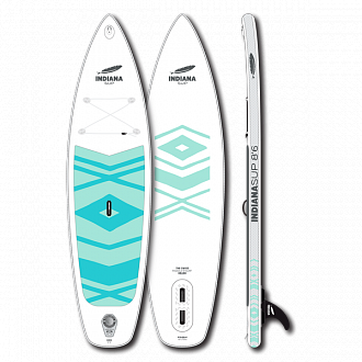 Доска SUP надувная Indiana 8'6 Kids Pack с двухчастным стеклопластиковым веслом (2024) вид 1