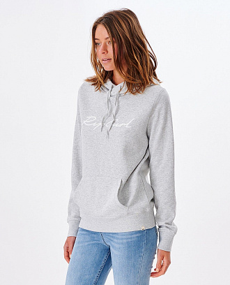 Толстовка-худи женская Rip Curl SCRIPT STANDARD HOOD (LIGHT GREY HEAT) вид 2