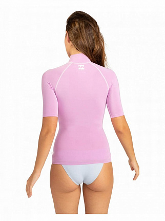 Гидрофутболка женская BILLABONG с короткими рукавами Rash Vest UPF 50 лиловая вид 1