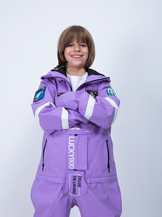 Комбинезон детский LUCKYBOO Astronaut series унисекс фиолетовый вид 5