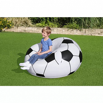 Кресло надувное Bestway 75010 Футбольный мяч Beanless Soccer Ball Chair 114х112х66см вид 2